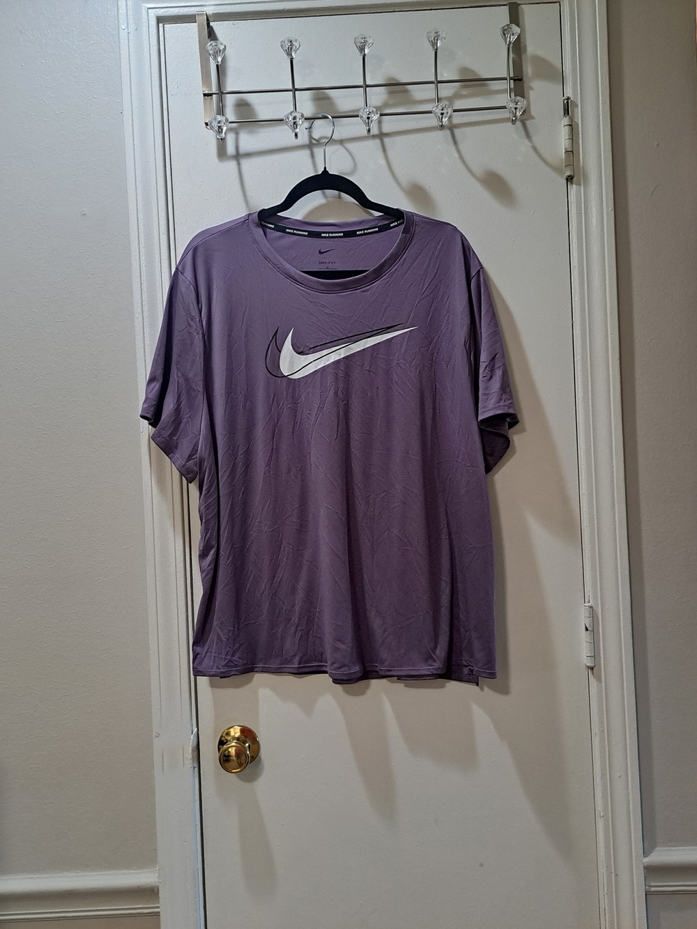 Nike Lavender Short Sleeve Tee with White Swoosh Washed But Never Worn